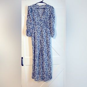 Promesa Blue Floral Midi Dress